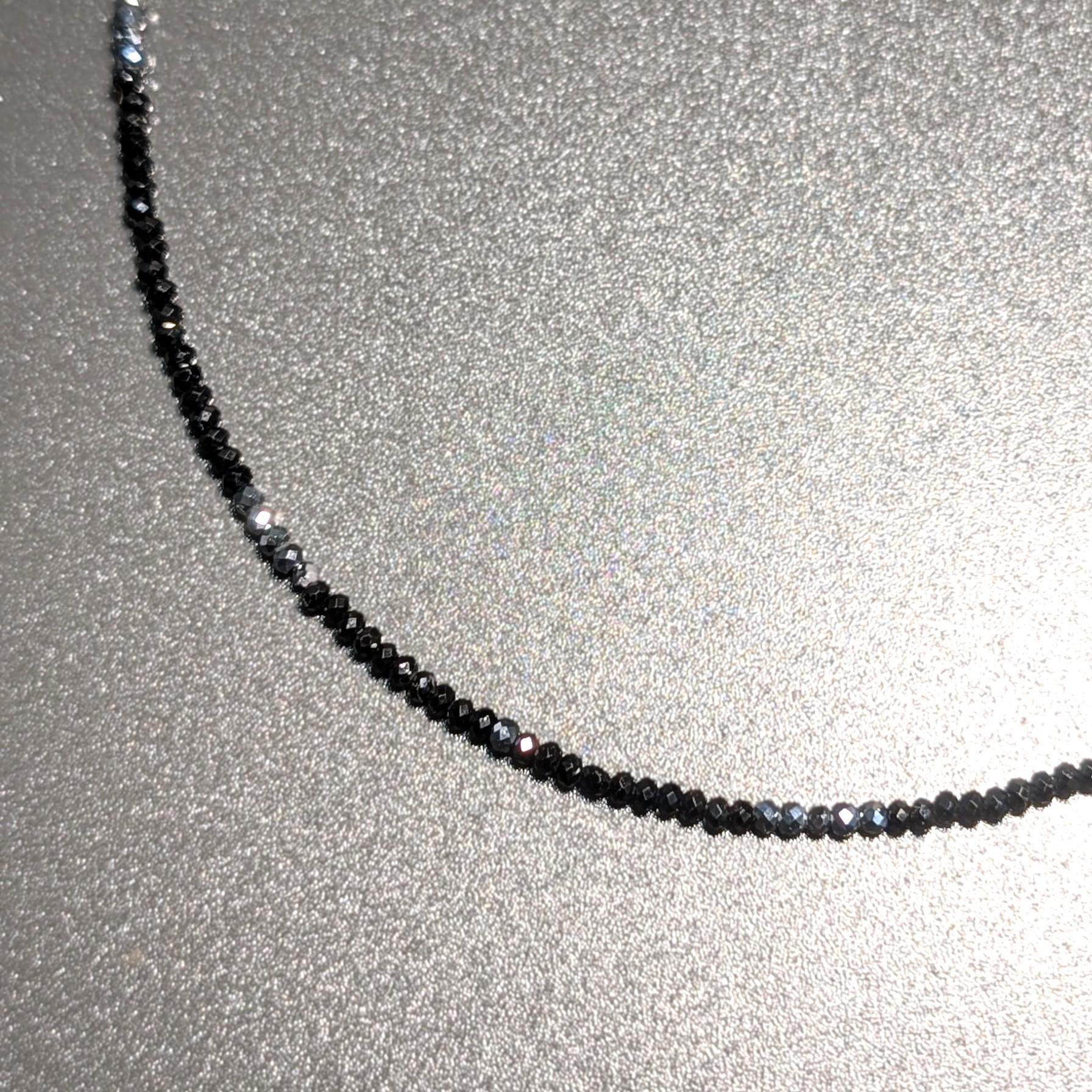 K18WG ホワイトゴールド トライアングルカット ブラックスピネル テラヘルツ ネックレス スポーツ選手愛用 ギフト | 10枚目