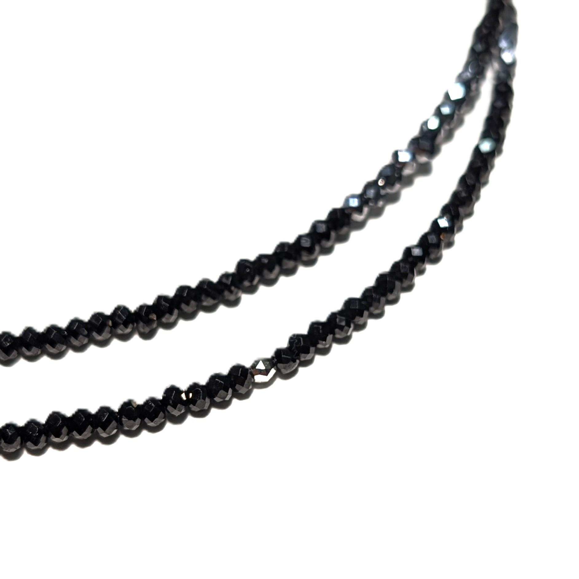 K18WG ホワイトゴールド トライアングルカット ブラックスピネル テラヘルツ ネックレス スポーツ選手愛用 ギフト | 11枚目