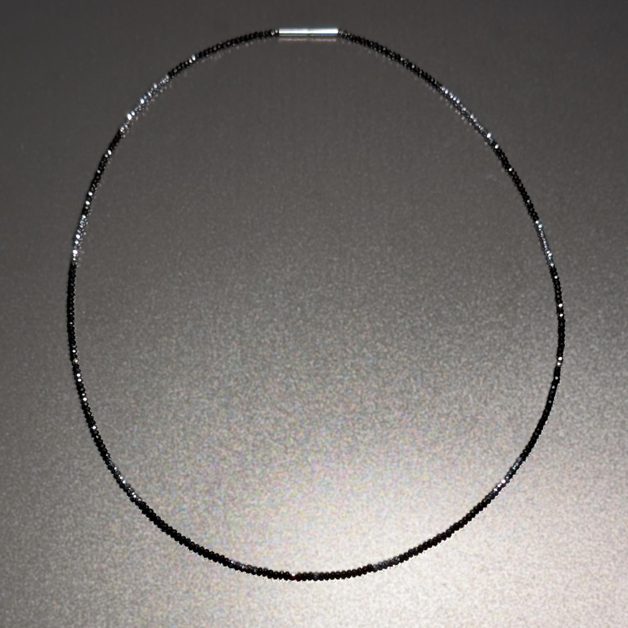 K18WG ホワイトゴールド トライアングルカット ブラックスピネル テラヘルツ ネックレス スポーツ選手愛用 ギフト | 20枚目