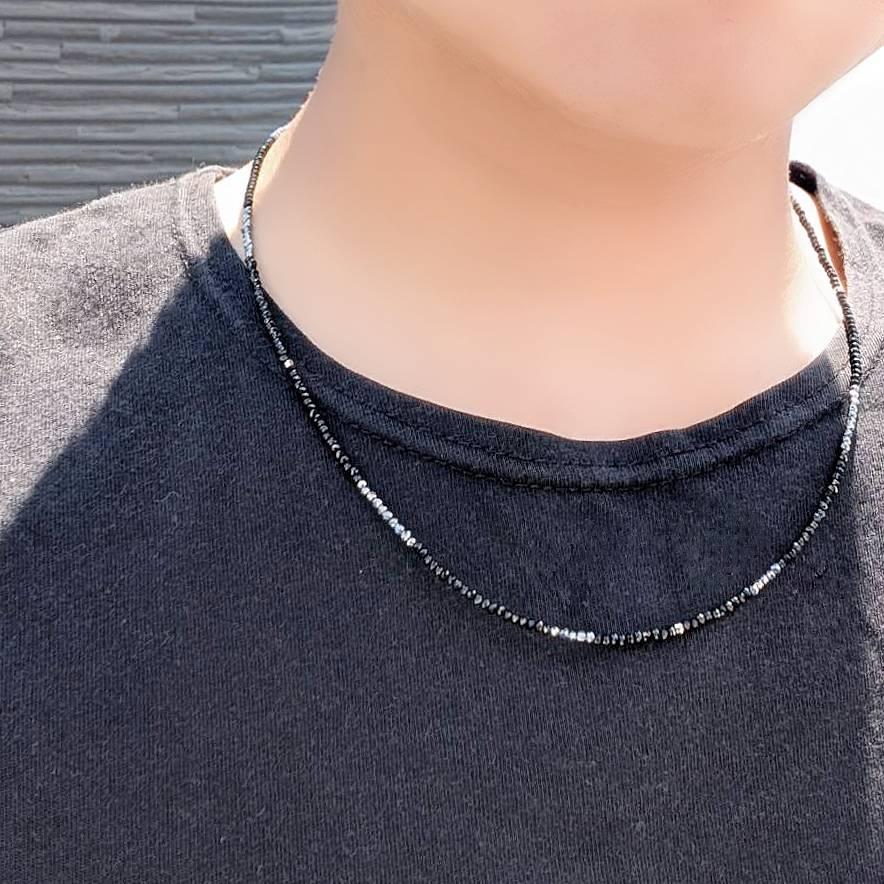 K18WG ホワイトゴールド トライアングルカット ブラックスピネル テラヘルツ ネックレス スポーツ選手愛用 ギフト | 9枚目